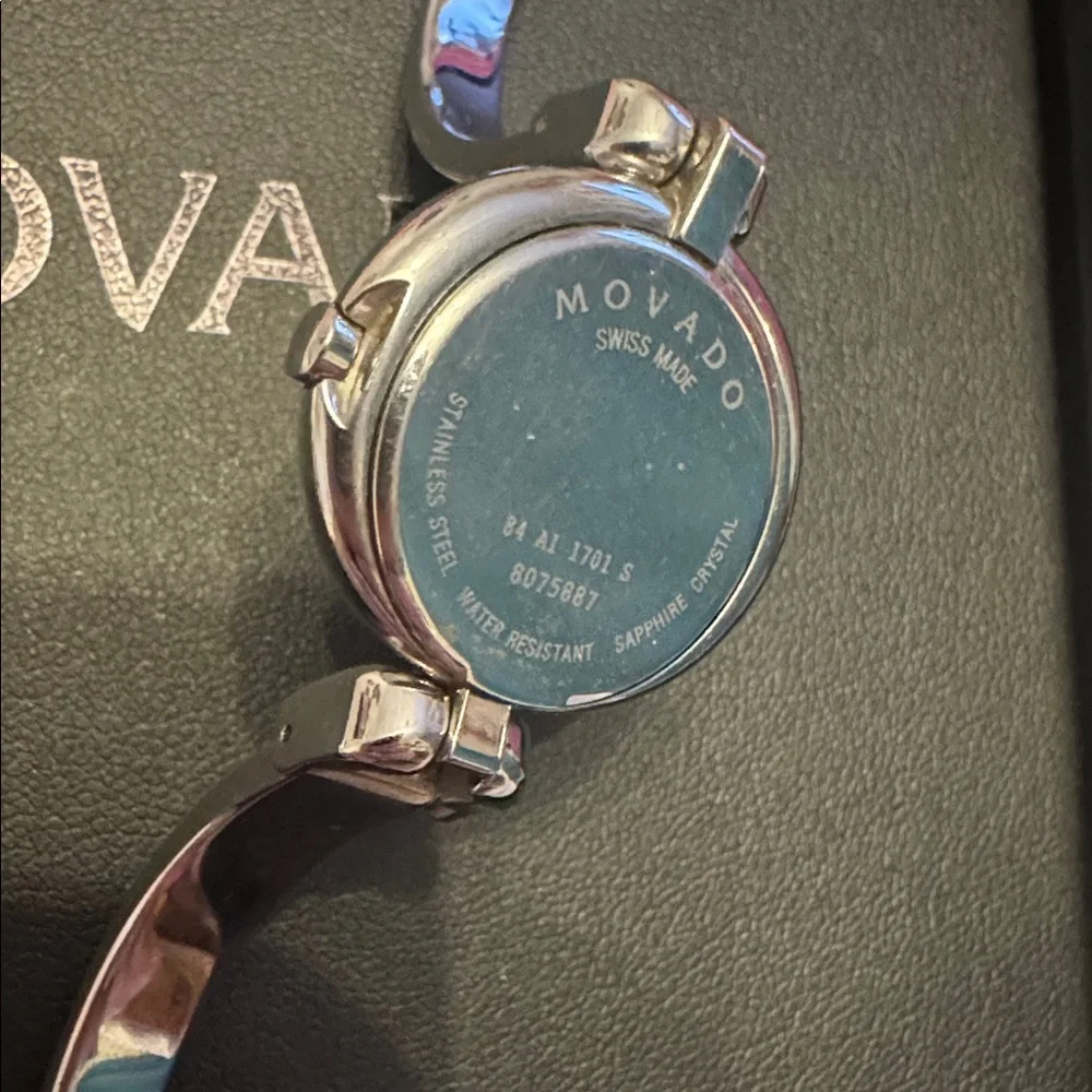 Movado Women’s Quartz Watch Bangle Pink & Silver - Picture 4 of 8